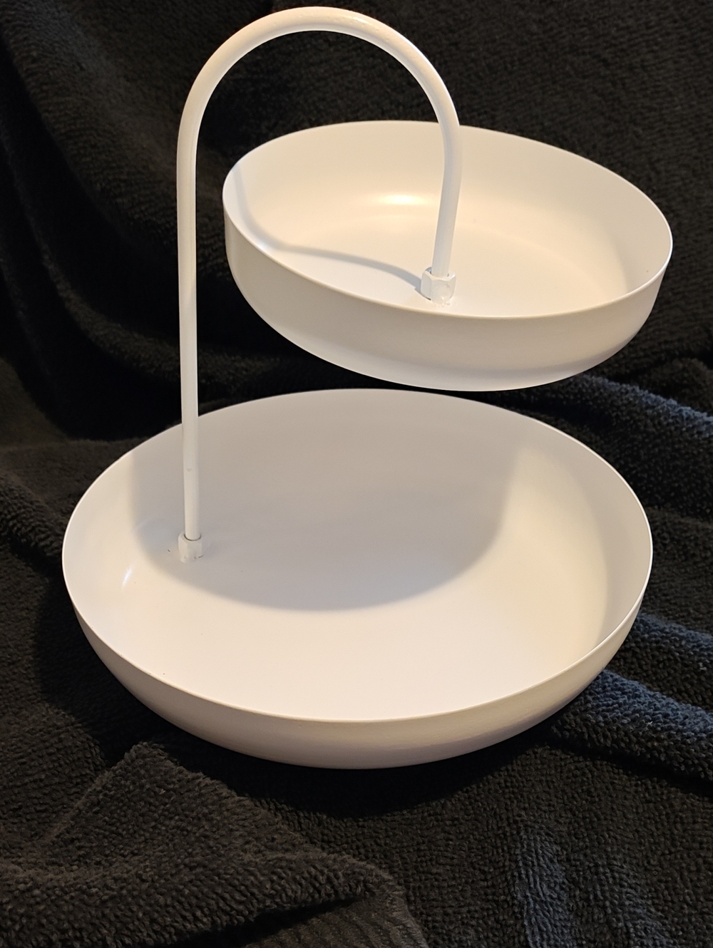 Avon Two Tier White Trinket Tray, New In Original Box.
